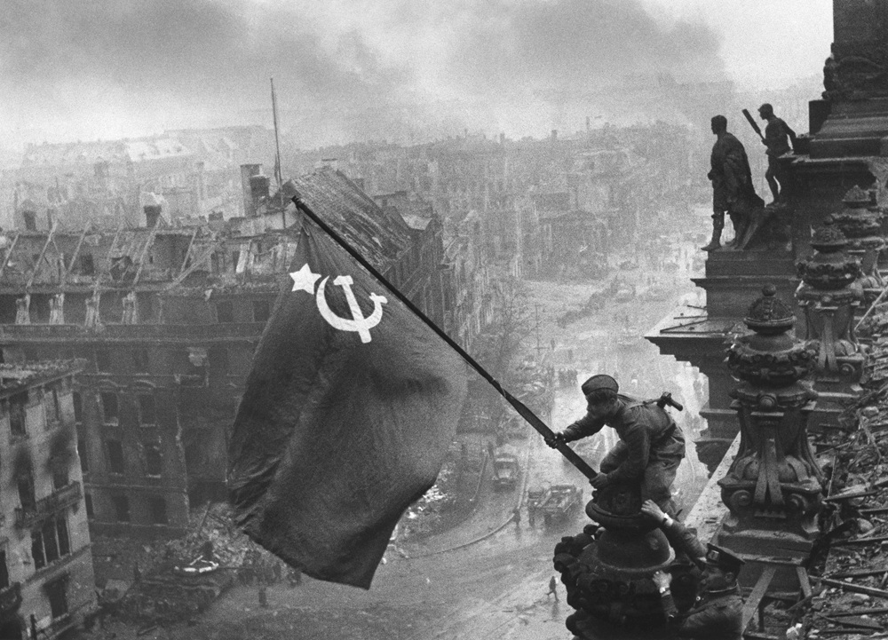 Raising the Soviet Flag over the German Reichstag