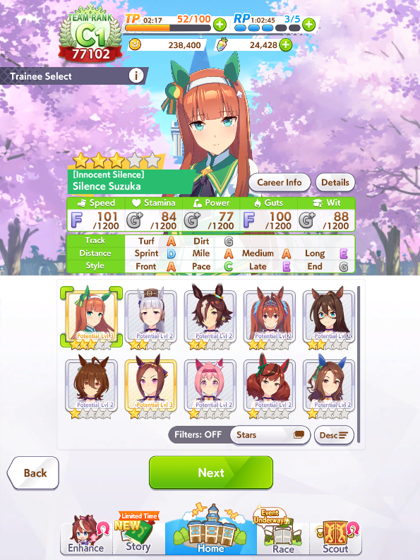 Umamusume Career Selection