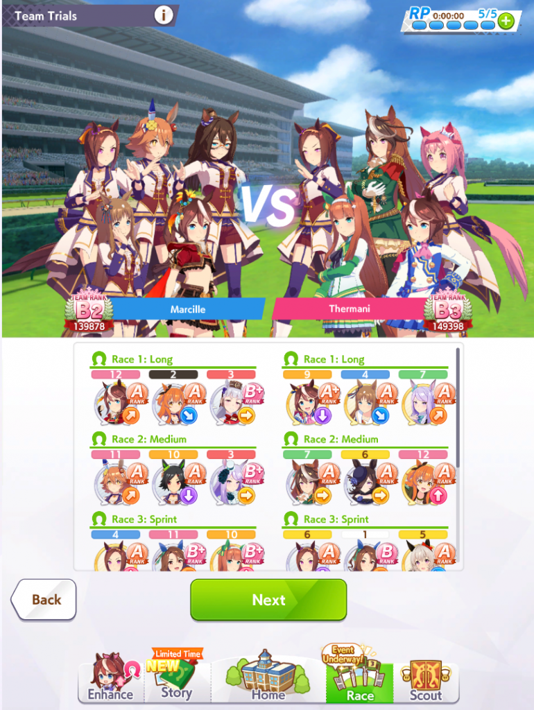 Team Matches in Umamusume