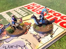 Hairfoot Jousting cover art and miniatures