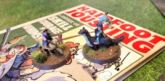 Hairfoot Jousting cover art and miniatures